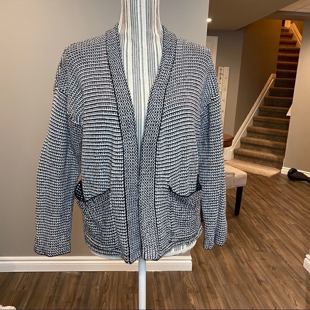 Madewell Black & White Cardigan XS